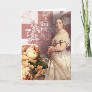 VintagedrottningVictoria grattis på födelsedagen Kort