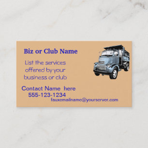 VintageDumptruck affärer Card2-customize Visitkort