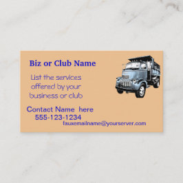 VintageDumptruck affärer Card2-customize Visitkort