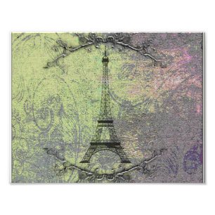 VintageEiffel torn Fototryck