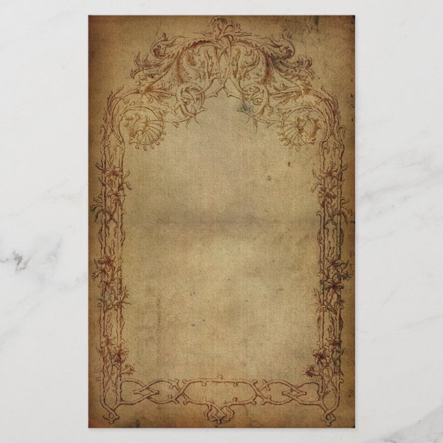 Vintageelegansmörk 2 brevpapper (Framsida)