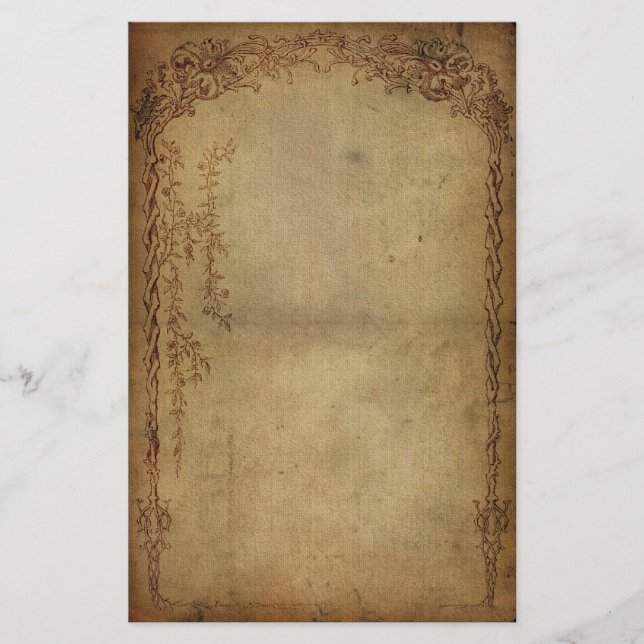 Vintageelegansmörk Brevpapper (Framsida)