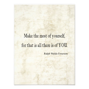 VintageEmerson inspirera citationstecken Fototryck