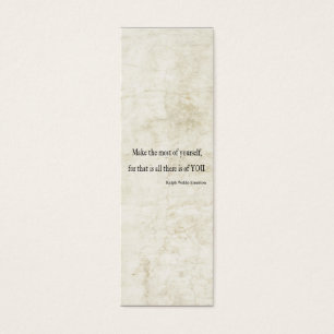 VintageEmerson inspirera citationstecken Litet Visitkort