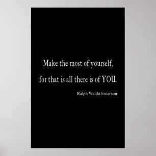VintageEmerson inspirera citationstecken - Poster