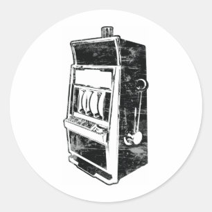 Vintageenarmad bandit runt klistermärke