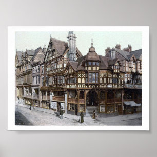 VintageEngland Chester 1890's Poster