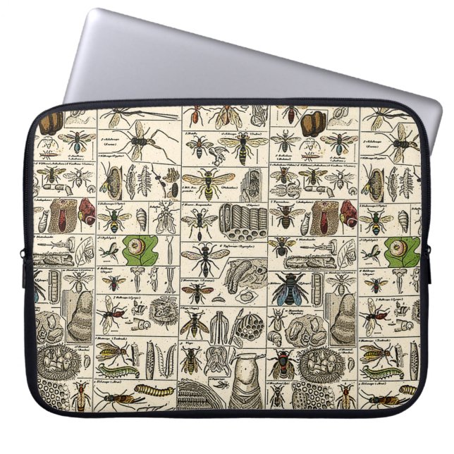 Vintageentomologi Laptop Fodral (Framsidan)