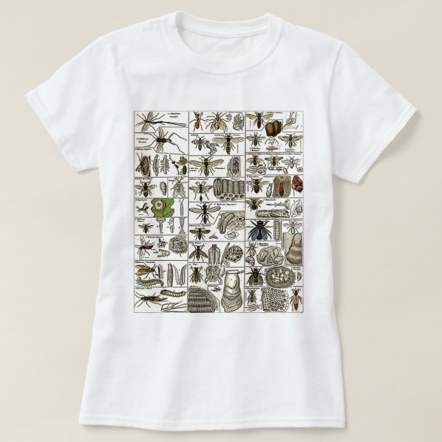 Vintageentomologi T-shirt (Design framsida)