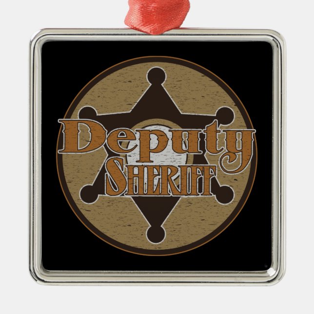 Vintageersättaresheriff Julgransprydnad Metall (Framsidan)