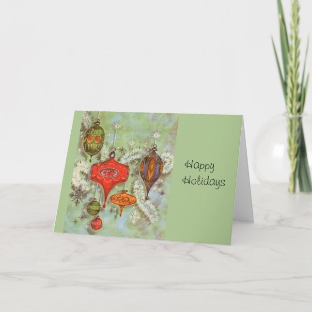 Vintageexponeringsglasprydnadar Helgkort (Framsida)