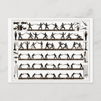 Vintagefäktninganvisning Vykort