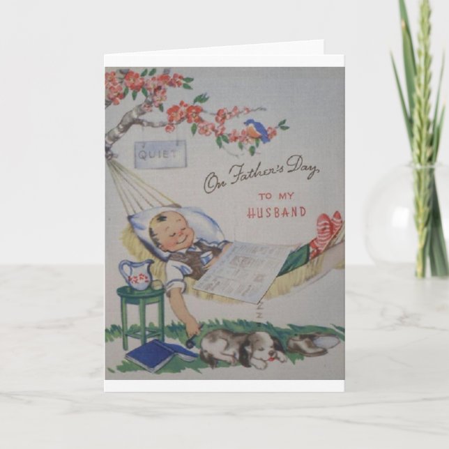 Vintagefars dagkort -- Till min make Kort (Framsida)