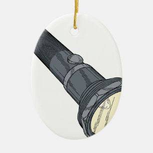 Vintageficklampa Julgransprydnad Keramik