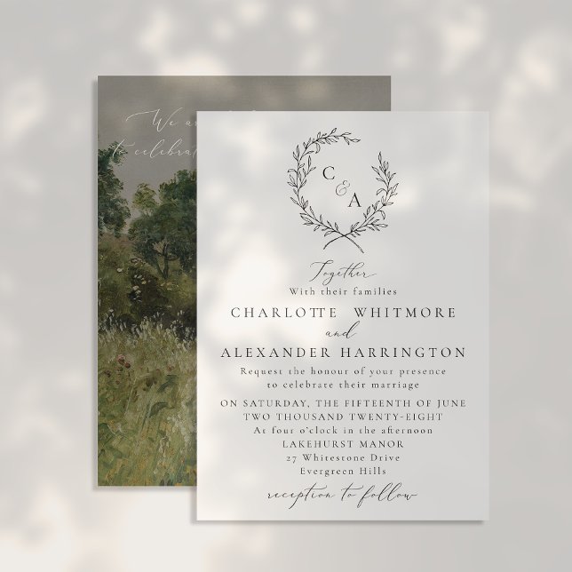 VintageField, Foliage WAN, Fine Art inspirerad Inbjudningar (Skapare uppladdad)