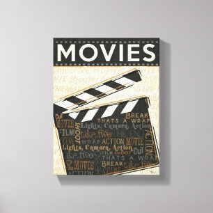 VintagefilmClapper Canvastryck