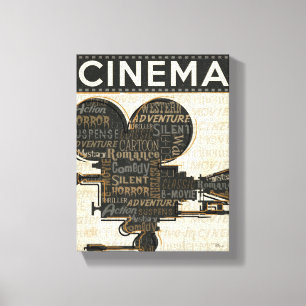Vintagefilmkamera Canvastryck
