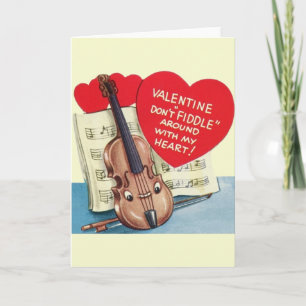 Vintagefiolvalentin Helgkort