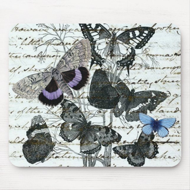 Vintagefjärilar Austen Mousepad Musmatta (Framsidan)