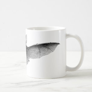 Vintagefladdermössillustration Kaffemugg