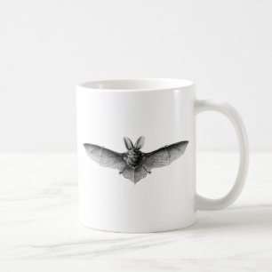 Vintagefladdermössillustration Kaffemugg
