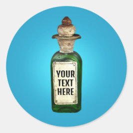 Vintageflaska med etikett