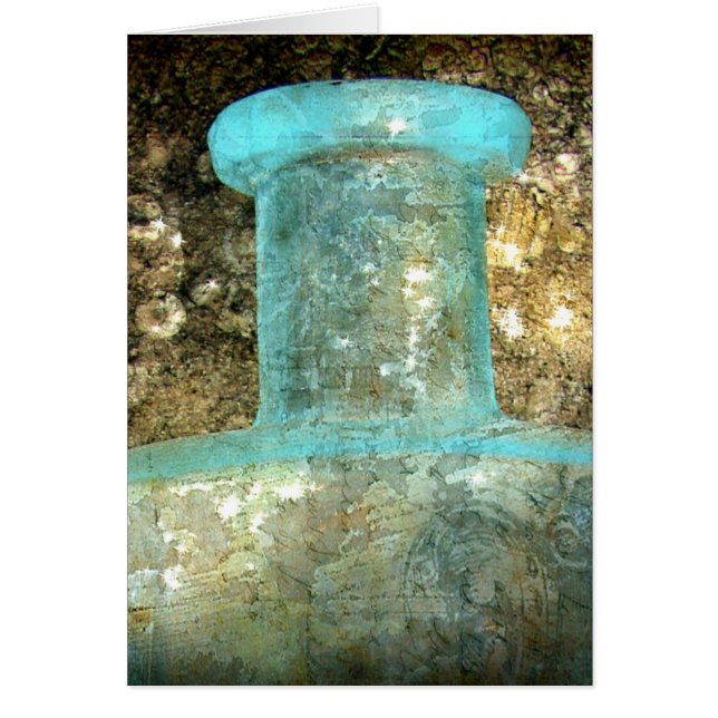 Vintageflaskakonst Hälsningskort (Framsidan)