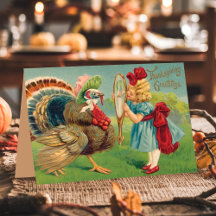 Vintageflicka Och Kalkon Dress Up Thanksgiving