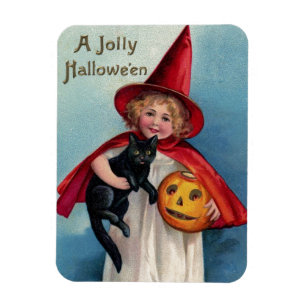 Vintageflickahäxa Magnet