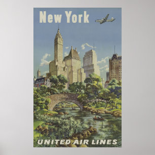 Vintageflygbolagannonsering Poster