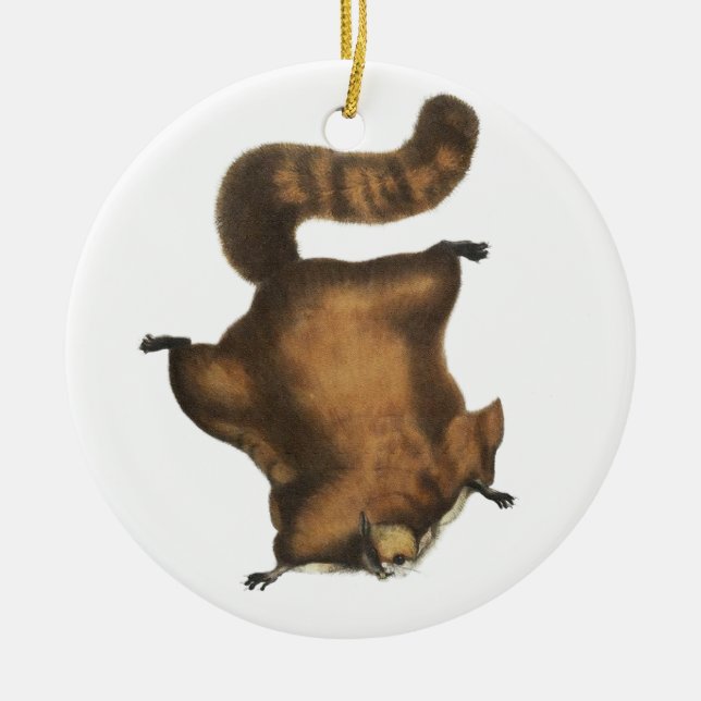 Vintageflygekorre Julgransprydnad Keramik (Framsidan)