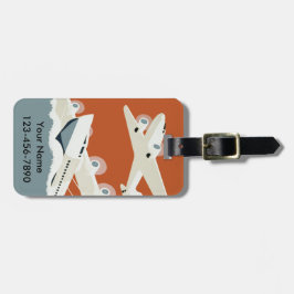 Vintageflygplan reser anpassningsbar bagagebricka