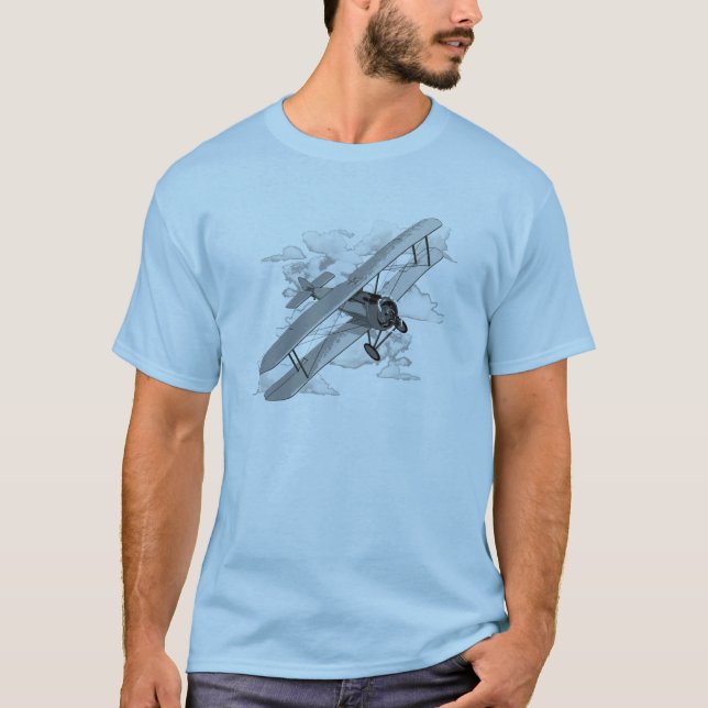 Vintageflygplan T-shirt (Framsida)