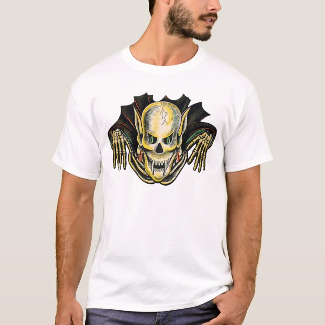 Vintageflygvampyr Tee Shirt (Framsida)