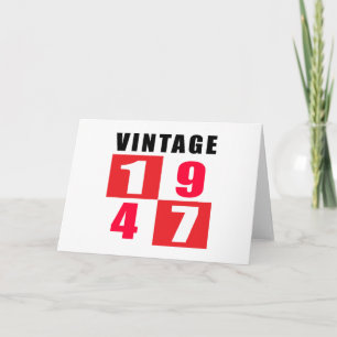 Vintagefödelsedag 1947 kort