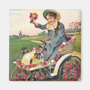 Vintagefödelsedaghälsning Magnet