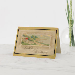 Vintagefödelsedaghälsningar Kort