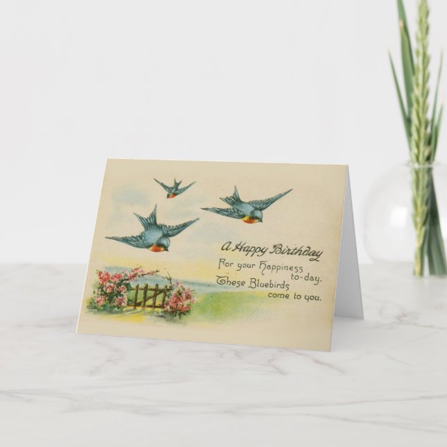 Vintagefödelsedagkort Kort (Framsida)