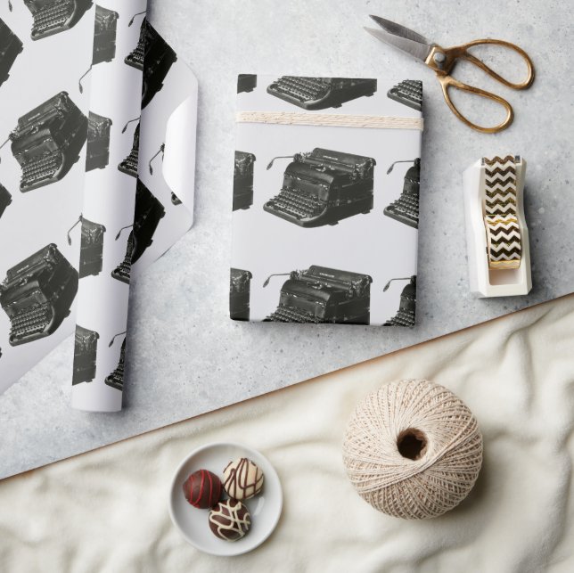 Vintageföretag, gammalt kontors manuellt skrivmask presentpapper (Hantverk)