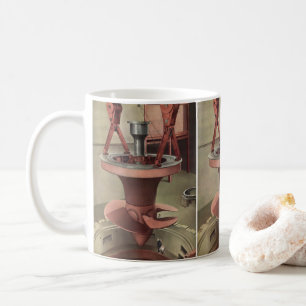 Vintageföretag, jättevatten-turbinenergi kaffemugg