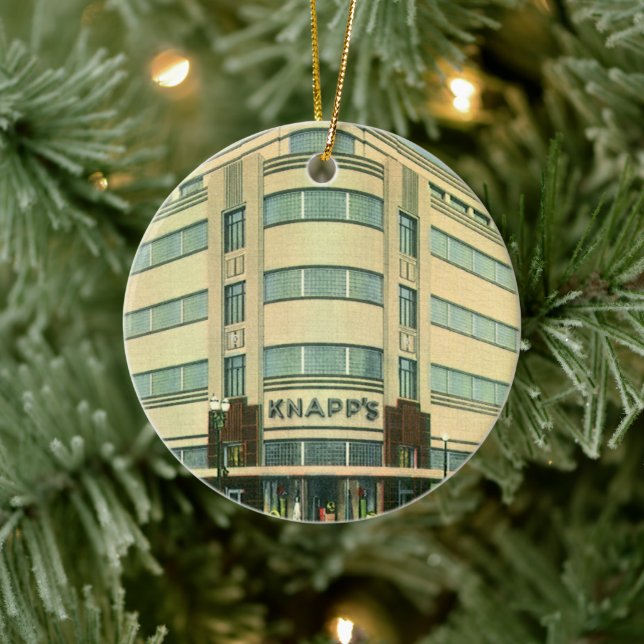 Vintageföretag, Knapp's Department Store Julgransprydnad Keramik (Träd)
