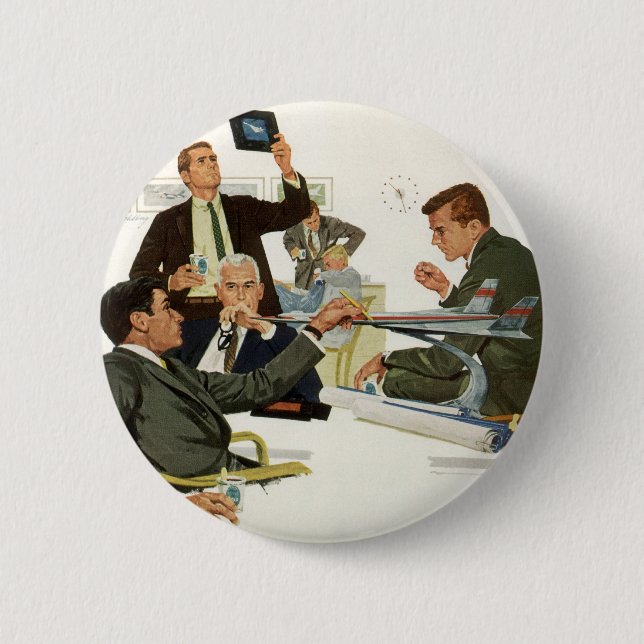 Vintageföretag, möte för flygbolagsledande knapp (Framsida)