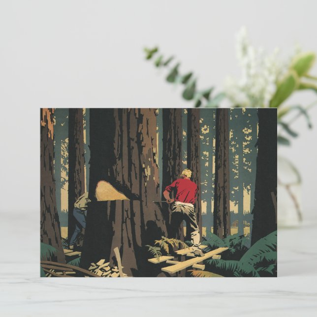 Vintageföretag, skogsindustri rödförrådskog (Stående Fram)