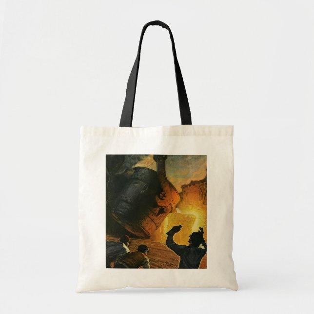 Vintageföretag, stålindustri tygkasse (Framsidan)