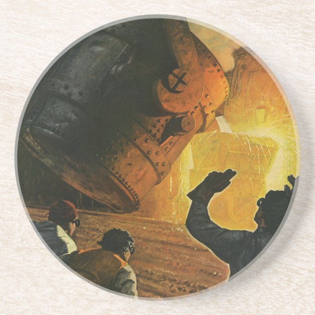 Vintageföretag, stålindustri underlägg (Framsidan)