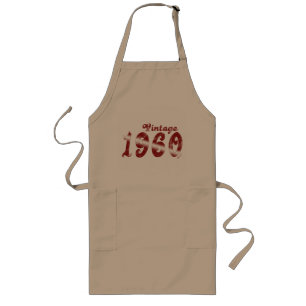 Vintageförkläde 1960 långt förkläde
