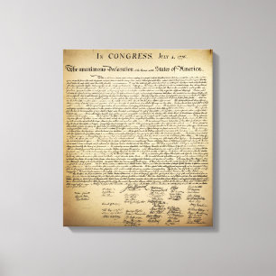 Vintageförklaring av självständighet canvastryck