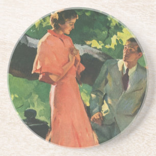 Vintageförslag; Vill du gifta dig med mig? Underlägg Sandsten