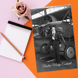 Vintagefoto Amelia Earhart kvinnor inom flyg Kalender