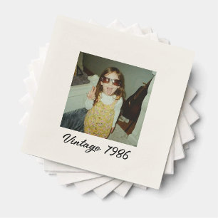 Vintagefoto anpassade år festservetter 1986 stil pappersservett